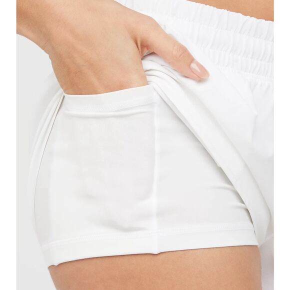 OFFLINE By Aerie 2" Hot Stuff Shorts Low Rise White 2 in 1 Size XXL Pockets - Picture 3 of 11